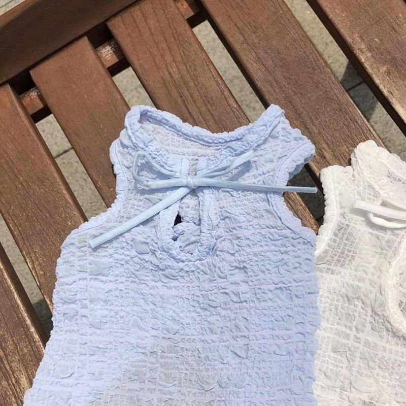 Summer Breeze Jacquard Dress-Blue