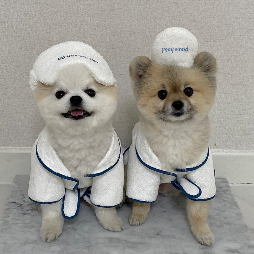 Hotel Style Dog Bathrobe