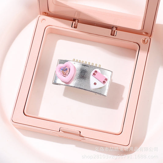 Metallic Party Collection - Pink Blossom Hair Clip